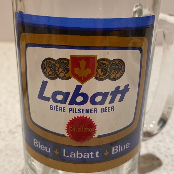 Vintage Labatt Blue Beer Glass Mug - Picture 2 of 6